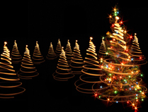 outdoor Christmas lights - Christmas trees